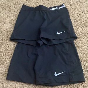 Nike pro black compression shorts